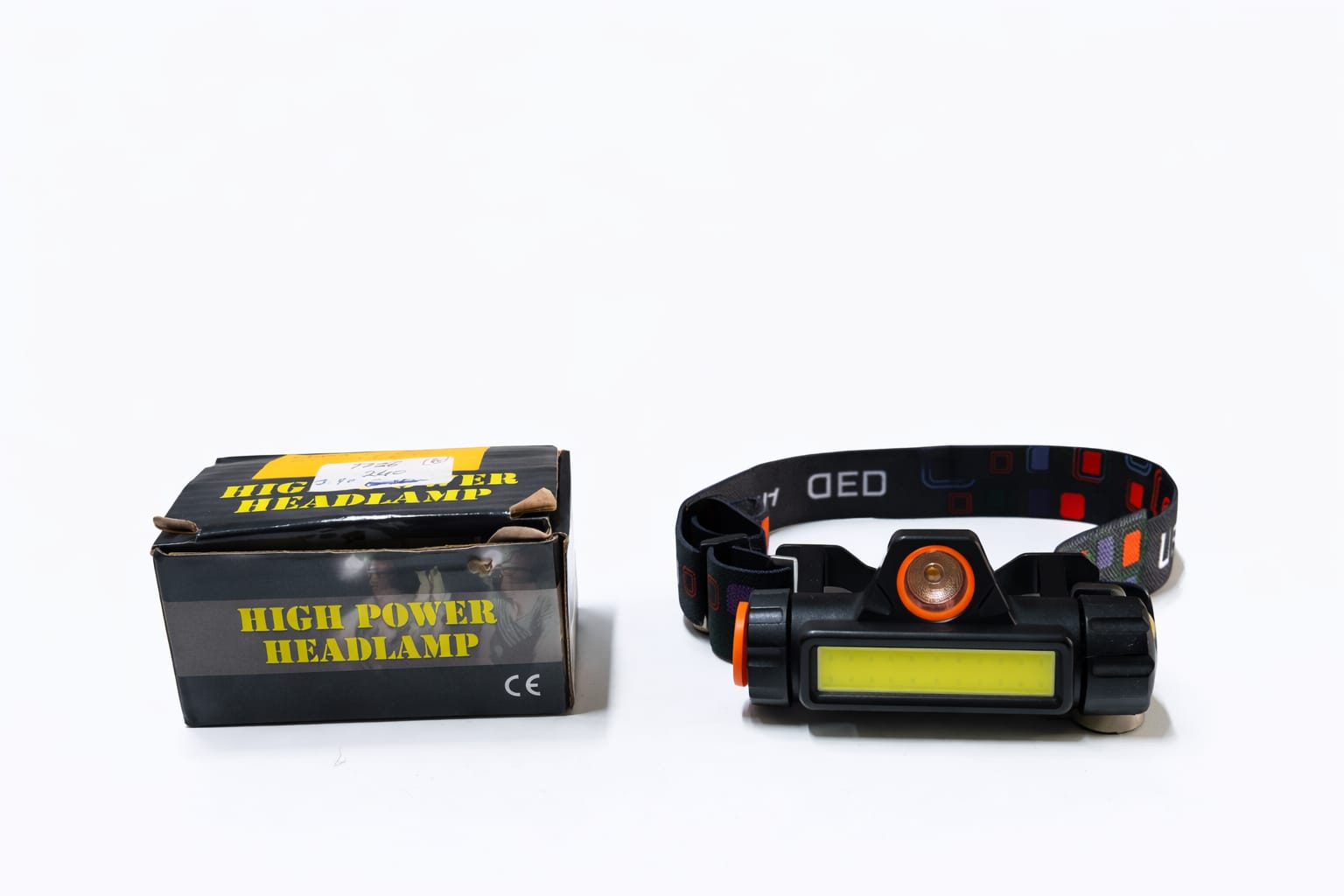 LED-Stirnlampe High Power mit COB-Frontlicht und Spot